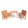 Vifah Renaissance Outdoor 5-piece Hand-scraped Wood Patio Dining Set V1297SET11